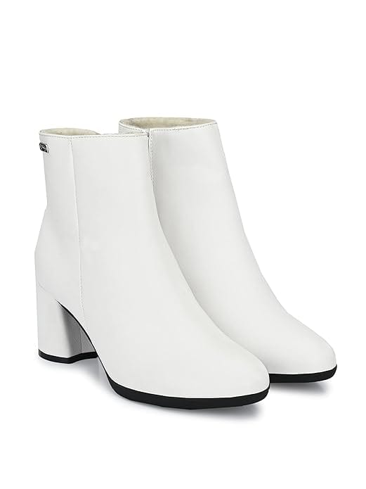  Delize Off White and Grey Reptile Print Leather Ankle Boots