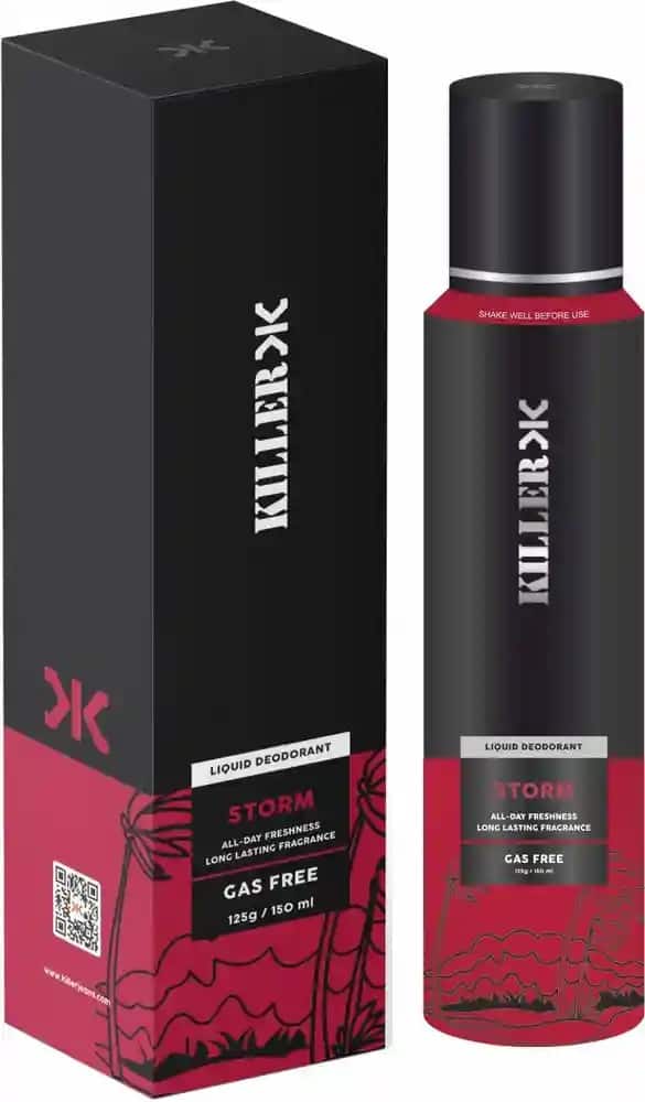 KILLER Storm No Gas Deodorant Body Spray - For Men (150 ml)