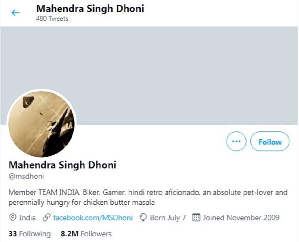 Dhoni Twitter verification badge removed