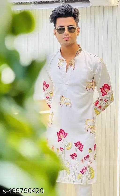 Diamond Cluster Men Printed Straight Kurta Diamond Cluster Men Printed Straight Kurta