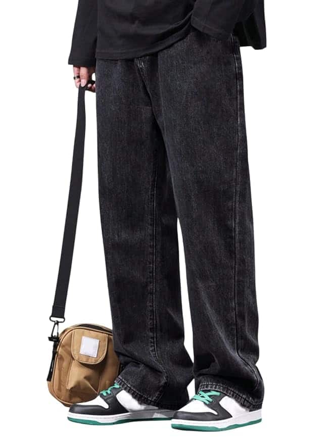 Dockstreet Men's Baggy Denim Jeans in Pure 100% Cotton Denim