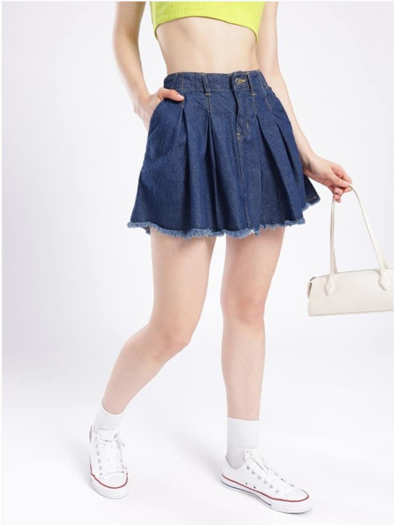 DressBerry Women A-line Mini Denim Skirts