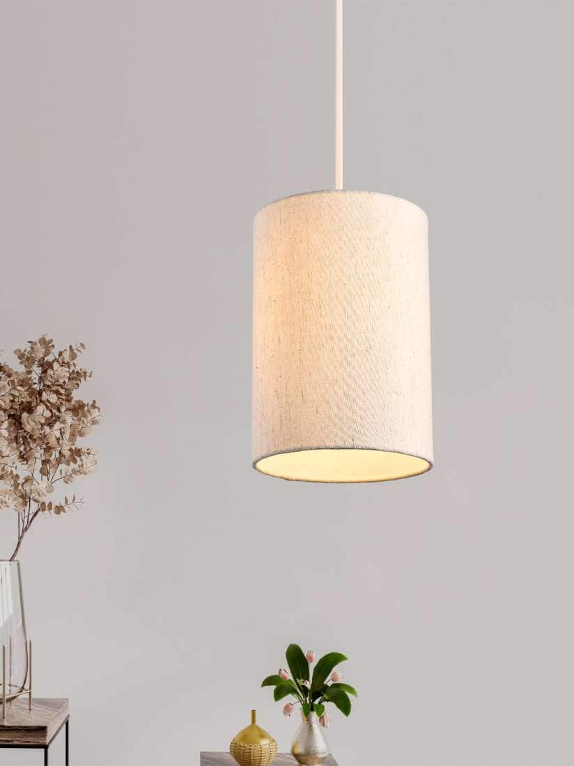  Decazone Beige Textured Hanging Pendant Ceiling Lamp