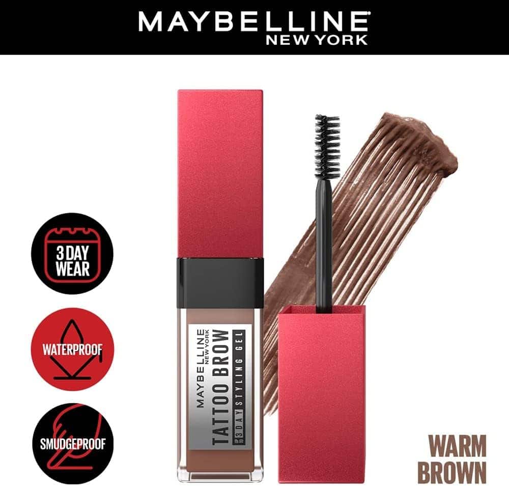 Maybelline New York Tattoo Brow 3-Day Smudge Proof Styling Brow Gel 6ml - Deep Brown Maybelline New York Tattoo Brow 3-Day Smudge Proof Styling Brow Gel 6ml - Deep Brown