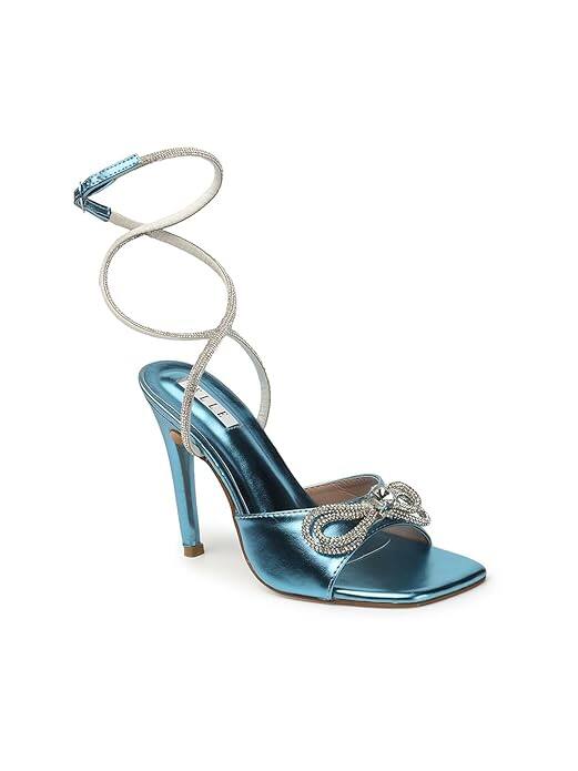 ELLE Metallic Heels with Embellished Bow ELLE Metallic Heels with Embellished Bow