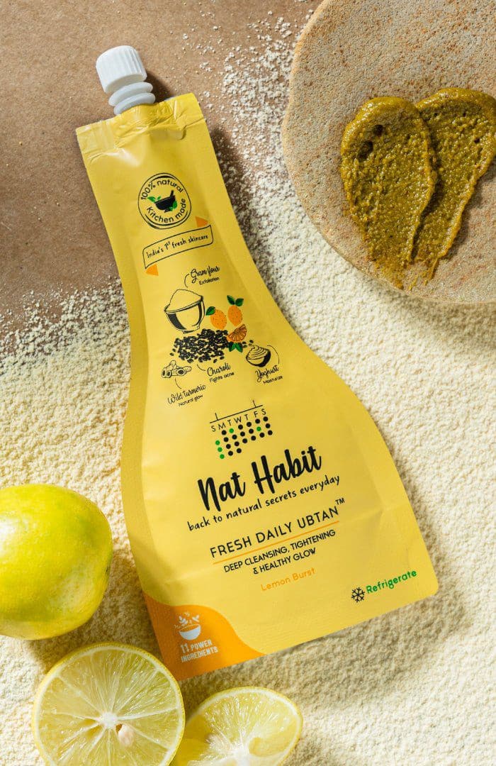 Nat Habit Lemon Burst Daily Ubtan Cleanser Deep Cleansing