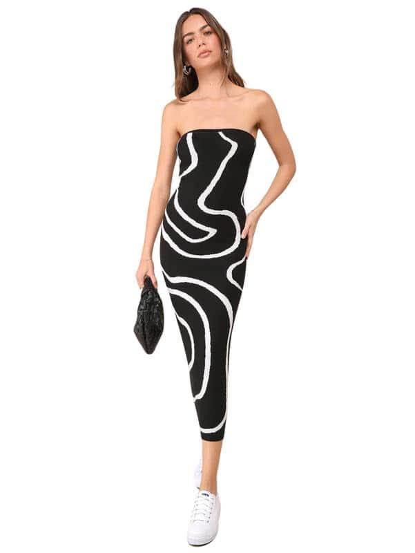 FASHION YARI Women's Sleeveless Casual Midi Bodycon Dress