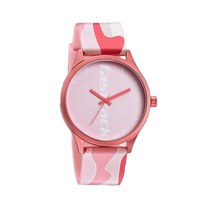 Fastrack Topicals Quartz Analog Pink Dial Multicolour Strap Watch (68031AP07)