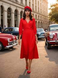 H&amp;M Ruched Sleeve Wrap Dress