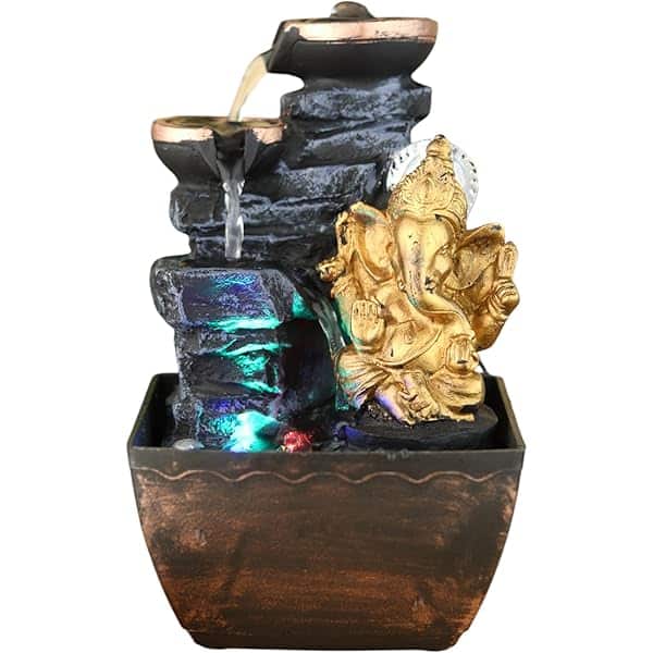 Floweraura Ganesha Fountain with LED Light