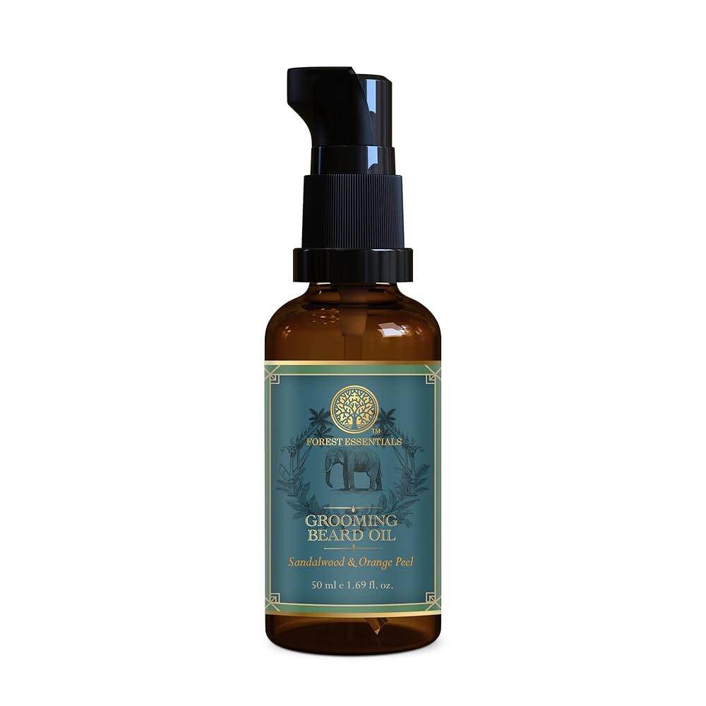 Forest Essentials Sandalwood &amp; Orange Peel Beard Oil