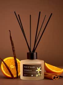  SOUL &amp; SCENTS Vanilla Fragrance Reed Diffuser With 6 Pieces Reed Sticks 120 ml