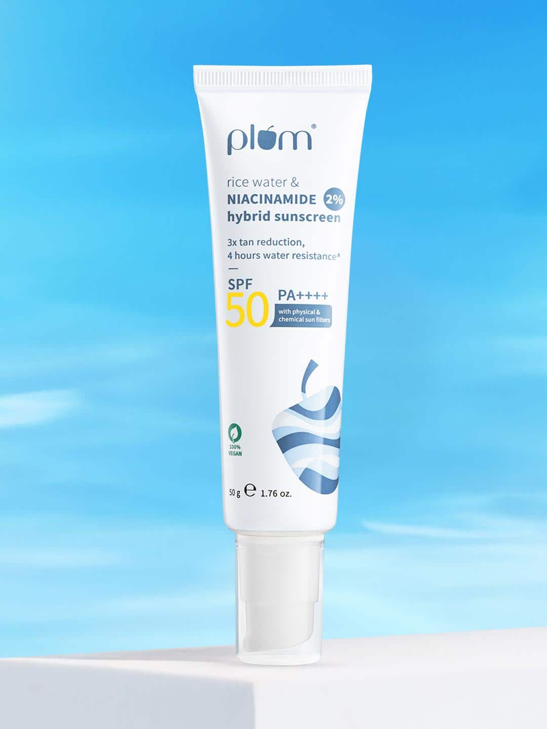  Plum 2% Niacinamide Sunscreen SPF 50 PA+++ UVA/B To Reduces Tan - 50g