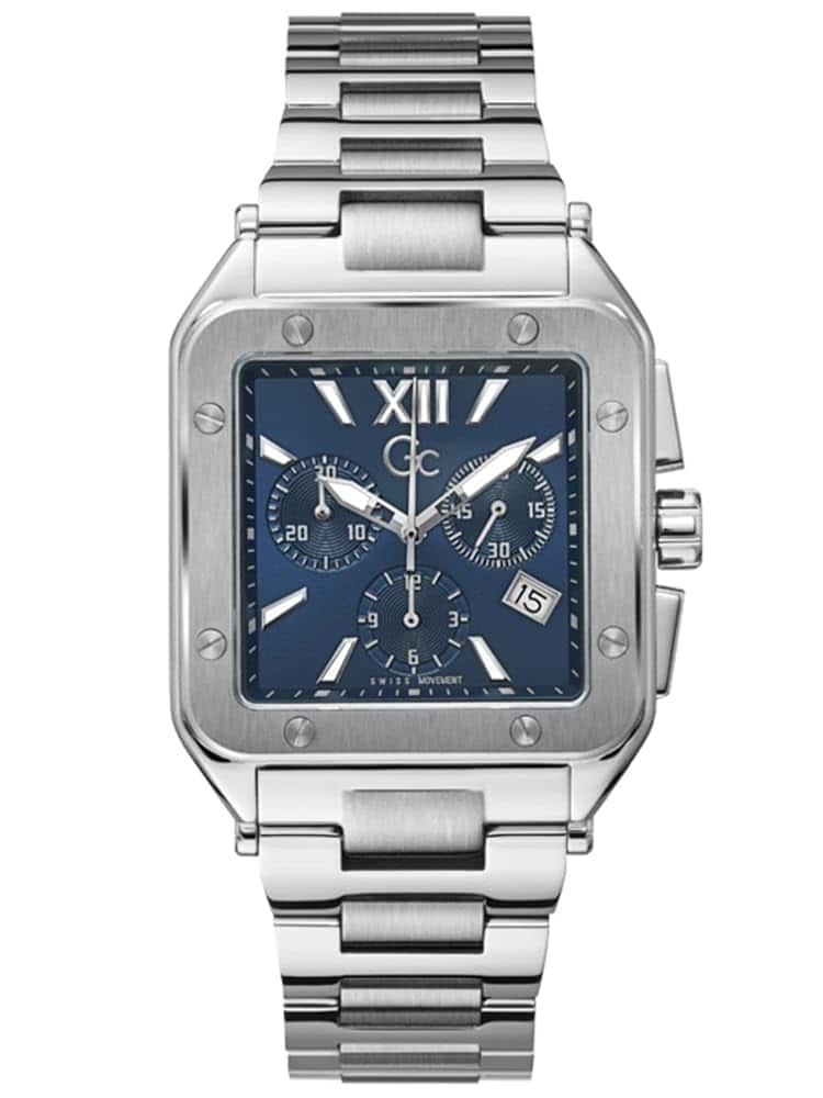 GC Guess Collection Men Blue Square Dial Analogue Watch Z08003G7MF GC Guess Collection Men Blue Square Dial Analogue Watch Z08003G7MF
