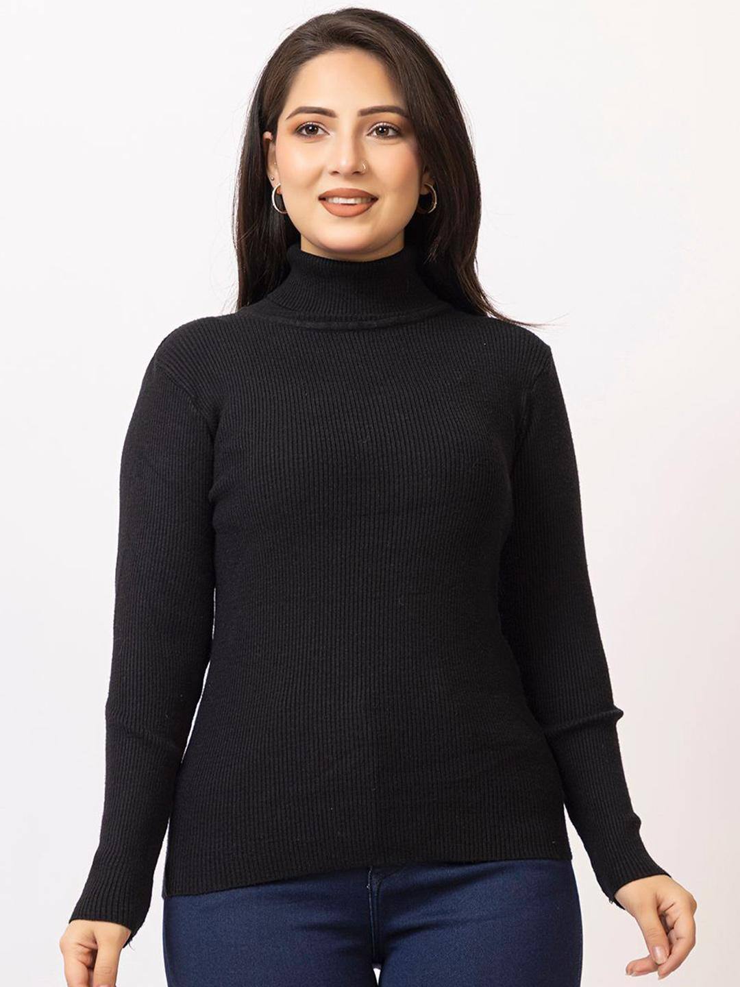  FEMEA Women Ribbed Pure Cotton Pullover Sweater