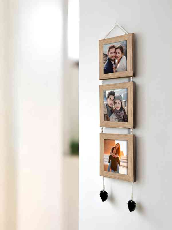 Art Street Set of 3 Wood Photo Frame Wall Hanging Art Street Set of 3 Wood Photo Frame Wall Hanging