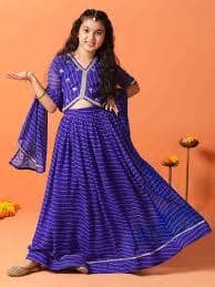 Sangria Printed Lehenga With Choli & Dupatta Sangria Printed Lehenga With Choli & Dupatta