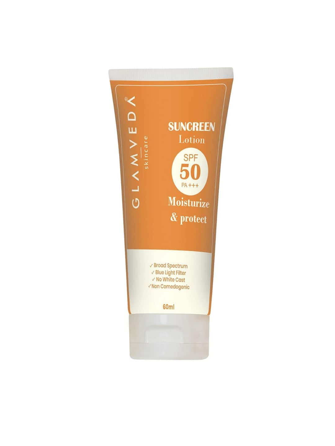 GLAMVEDA SPF 50 PA+++ Blue Light Filter Sunscreen Lotion - 60ml GLAMVEDA SPF 50 PA+++ Blue Light Filter Sunscreen Lotion - 60ml