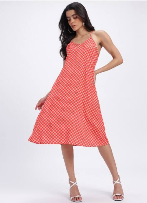 Glitchez CheckMate Checked A-Line Dress Glitchez CheckMate Checked A-Line Dress