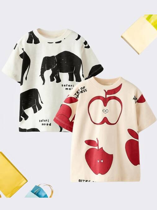 Googo Gaaga Boys 2 Printed T-shirts