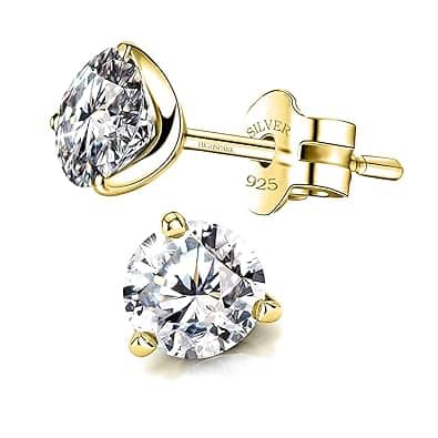 HIGHSPARK 925 Silver "Sparkling Martini" Solitaire Earrings HIGHSPARK 925 Silver "Sparkling Martini" Solitaire Earrings