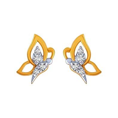 P.C. Chandra Jewellers P.C Chandra Jewellers 14KT (585) BIS Hallmark Yellow Gold Butterfly Stud Earrings P.C. Chandra Jewellers P.C Chandra Jewellers 14KT (585) BIS Hallmark Yellow Gold Butterfly Stud Earrings