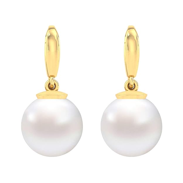 Clara 92.5 Sterling Silver Gold Plated Classic Pearl Earrings Clara 92.5 Sterling Silver Gold Plated Classic Pearl Earrings