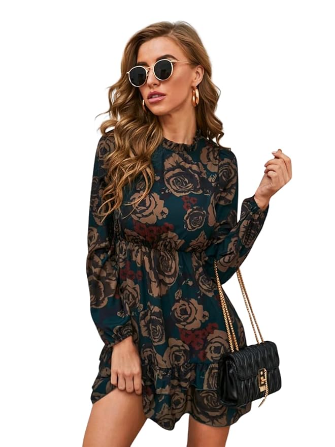 GRECIILOOKS Rayon A-Line Knee-Length One Piece Dress GRECIILOOKS Rayon A-Line Knee-Length One Piece Dress