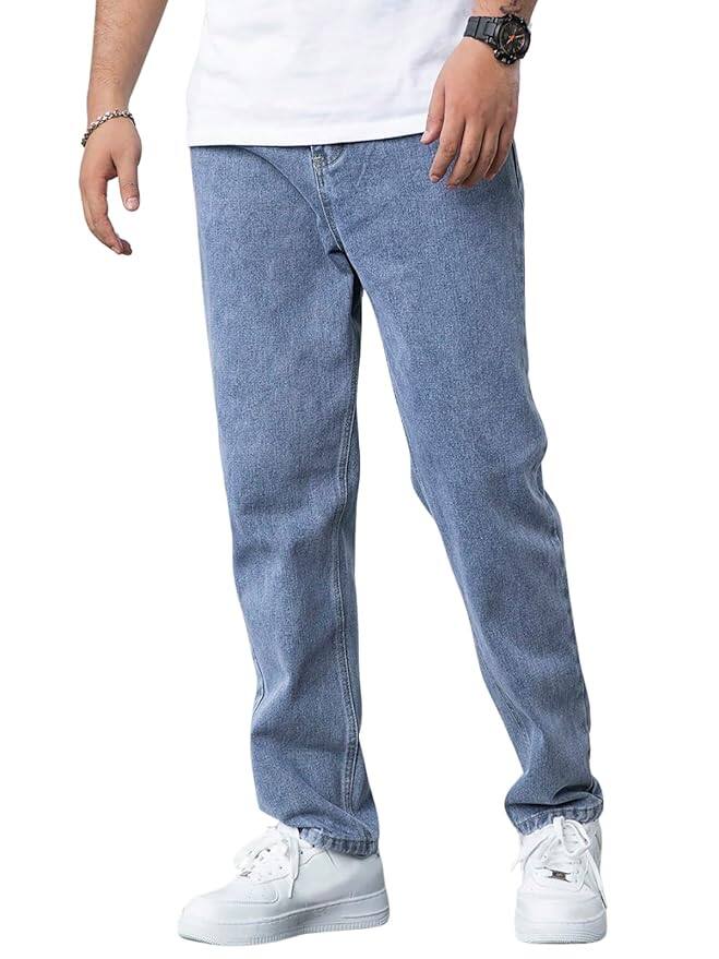  GRECIILOOKS Men's Regular Fit Straight Cut Jeans