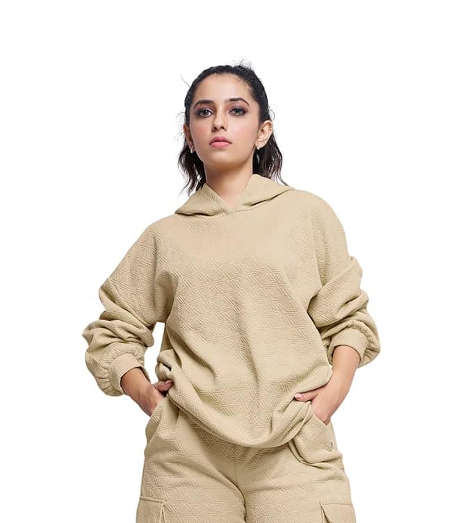 GRECIILOOKS Women’s Hoodie & Pant Winter Co-ord Set GRECIILOOKS Women’s Hoodie & Pant Winter Co-ord Set