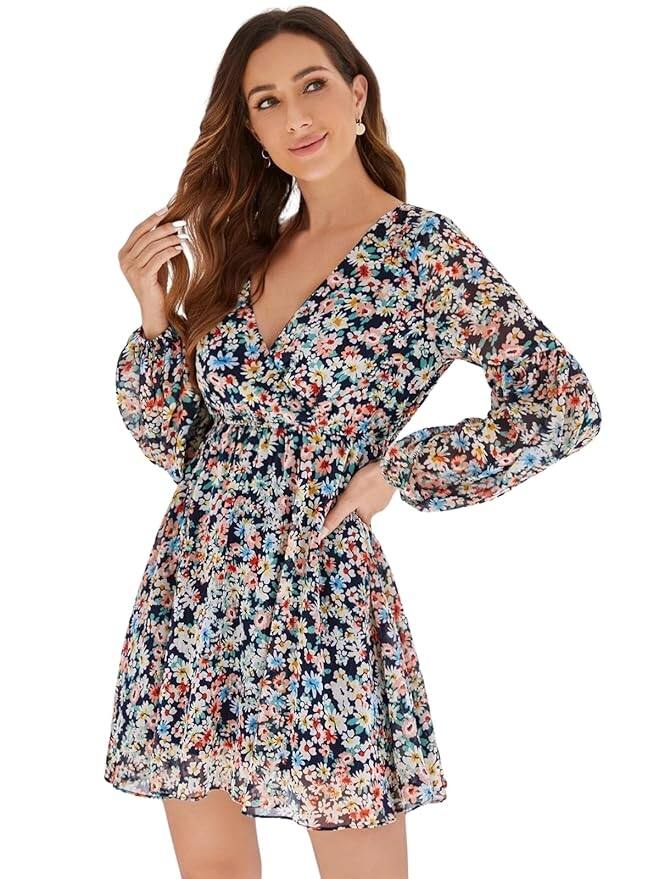 GRECIILOOKS Casual Printed Midi Dress GRECIILOOKS Casual Printed Midi Dress