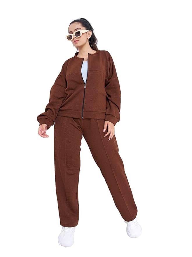 GRECIILOOKS Oversized Loose Fit Winter Co-Ord Set