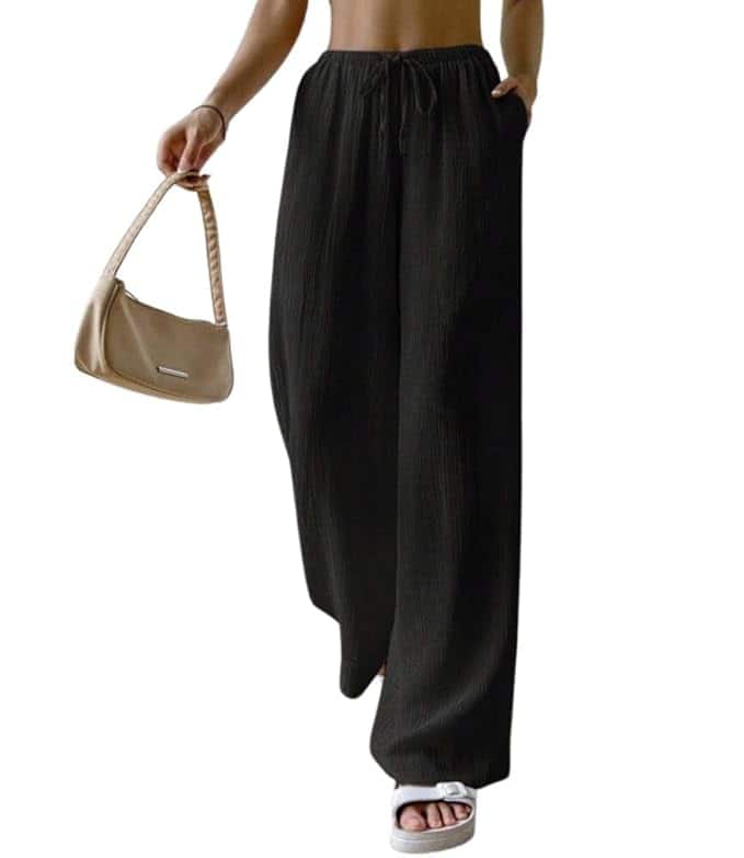 GRECIILOOKS Women's Loose High Rise Trouser