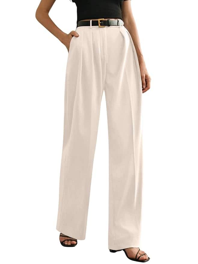GRECIILOOKS High Waist Cotton Flared Parachute Trousers