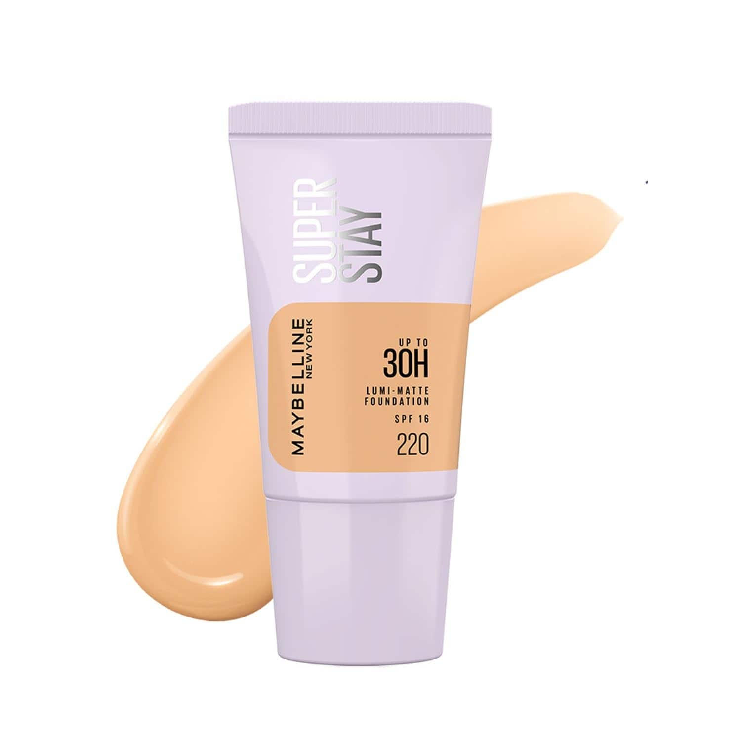  Maybelline New York Super Stay 30H Longwear Lightweight Lumi-Matte Foundation - 128