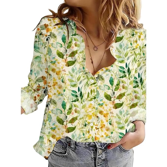 Gufrina Floral Long Shirt for Women Gufrina Floral Long Shirt for Women