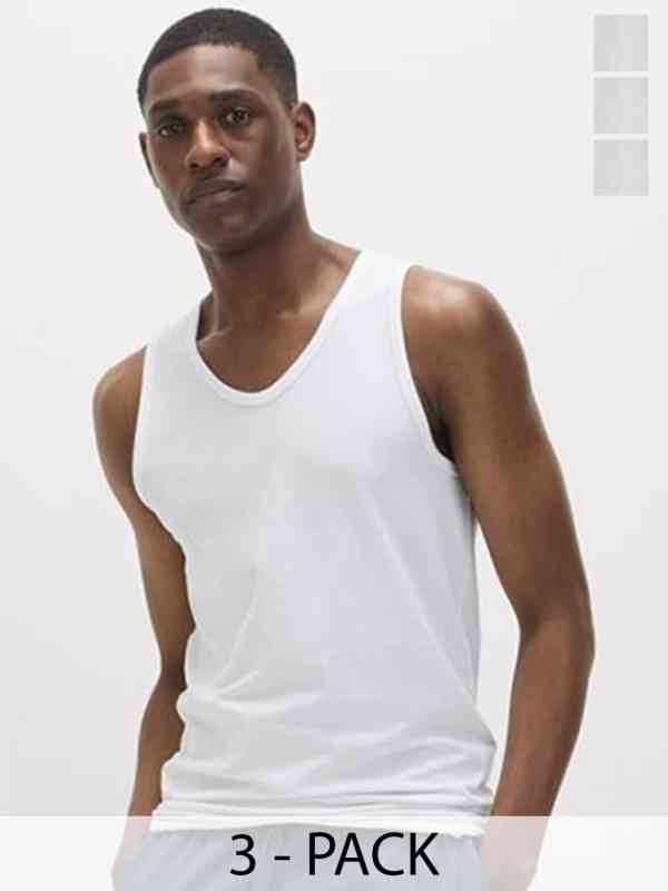 Marks & Spencer Men Pack Of 3 Innerwear Vests T144502IWHITE Marks & Spencer Men Pack Of 3 Innerwear Vests T144502IWHITE
