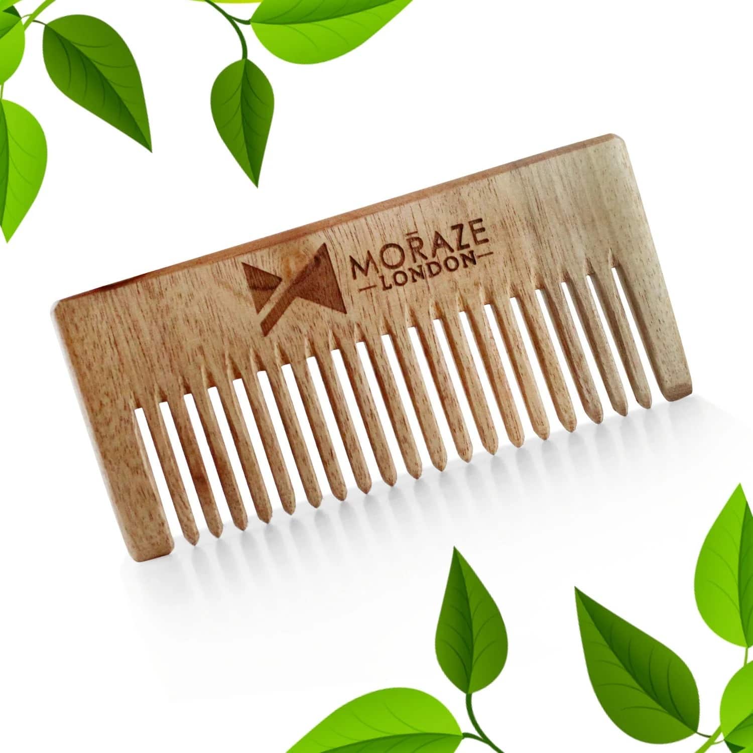 MORAZE Neem Wood Comb, Brown