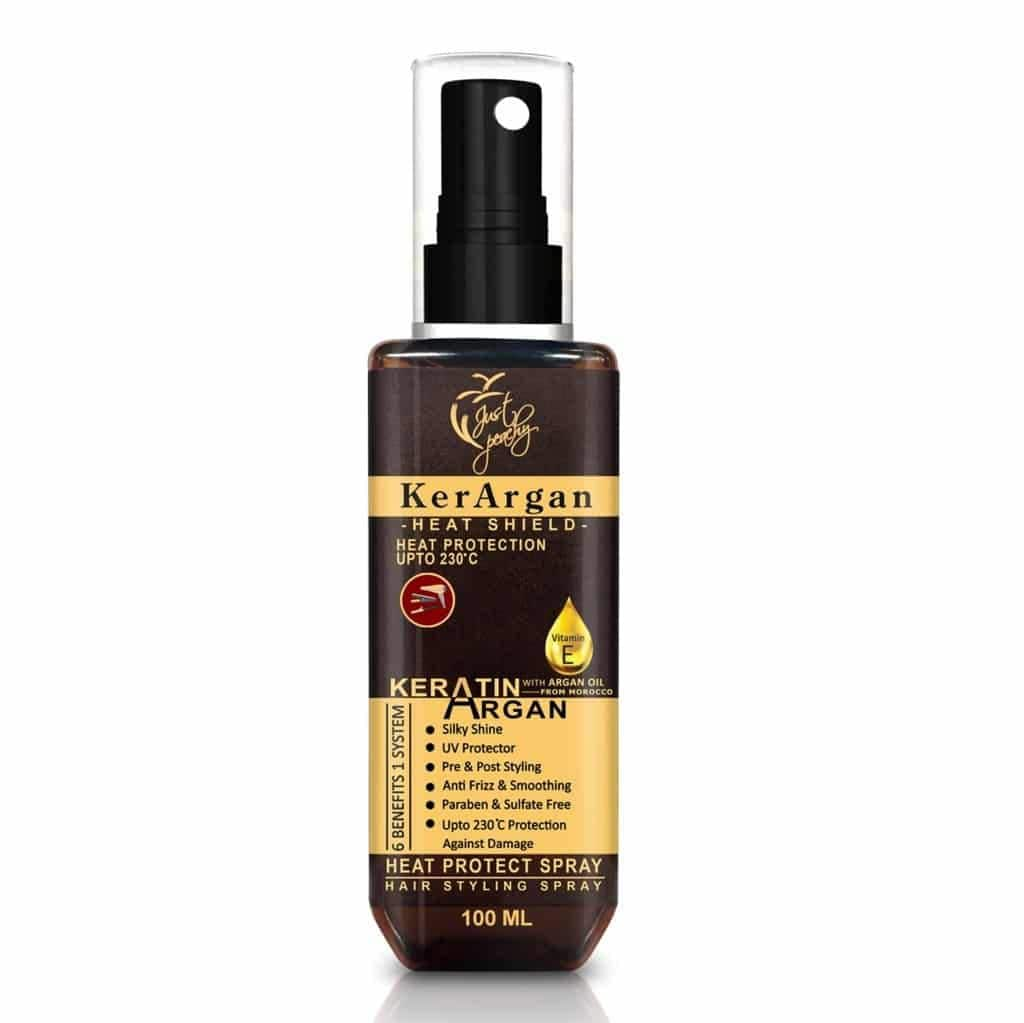 Just Peachy KerArgan Keratin + Argan Oil Vitamin E Heat Protect Spray 100ml