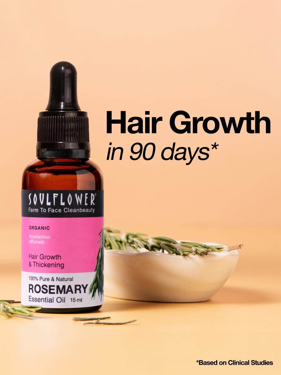  TRENDING Soulflower Rosemary Essential Oil For Hair Growth and Hair Fall 15ml