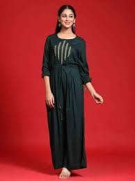  Juniper Women Green Embroidered Basic Jumpsuit with Gather detail