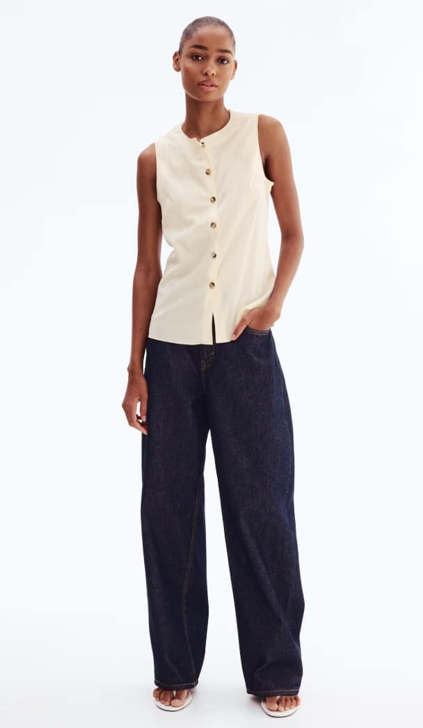 Bootcut crease-front trousers