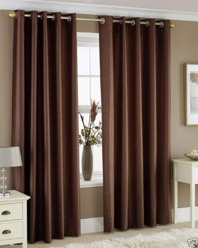 Homefab India Royal Silky Grommet door curtain- 7 feet, coffee