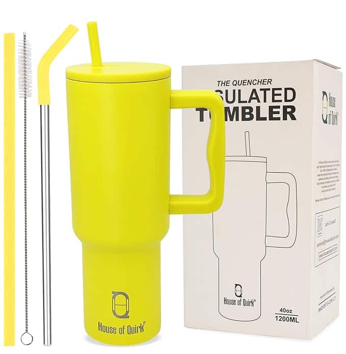 Quirk House of Stainless Steel Tumbler (Electric Lime) 1200ML Quirk House of Stainless Steel Tumbler (Electric Lime) 1200ML
