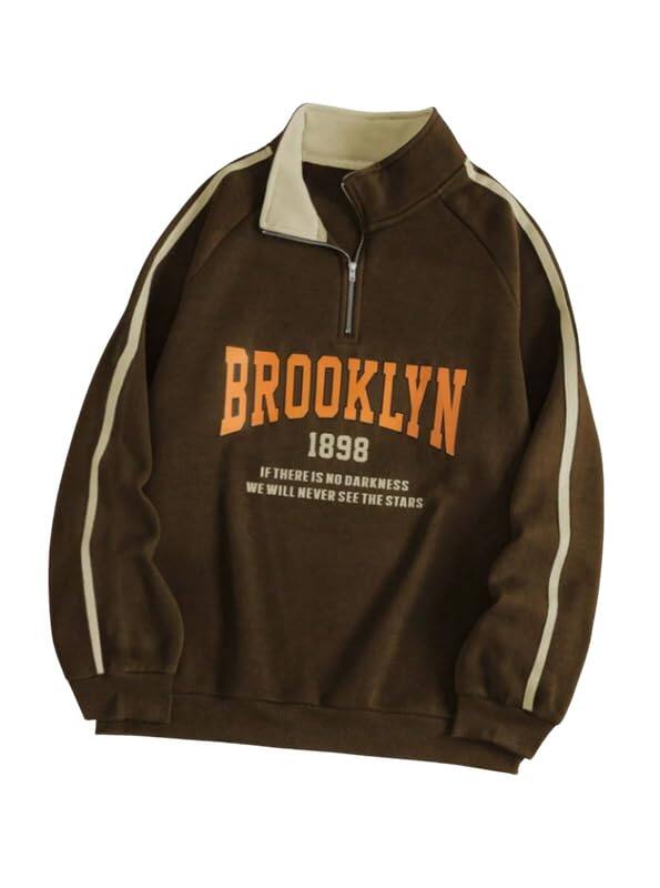 Imsa Moda Men’s Collar Chain Cotton Fleece Sweatshirt Imsa Moda Men’s Collar Chain Cotton Fleece Sweatshirt