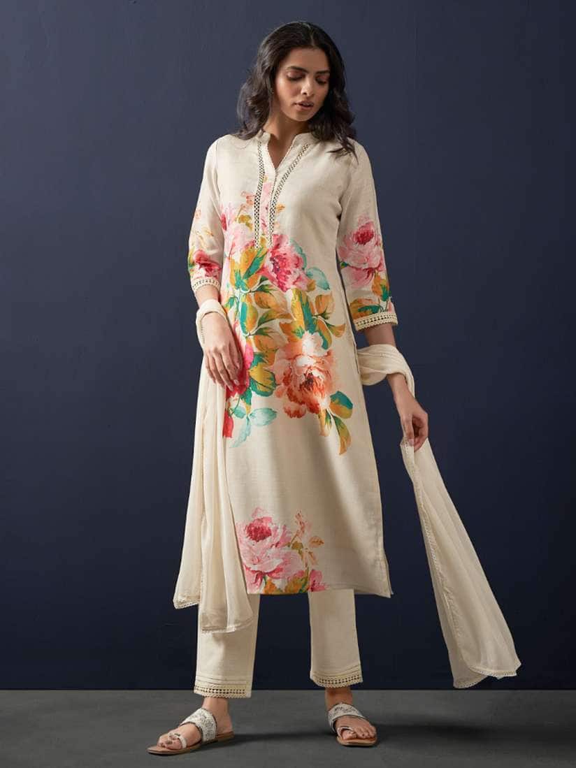 Indo Era Women Kurta Pant Dupatta Set Indo Era Women Kurta Pant Dupatta Set