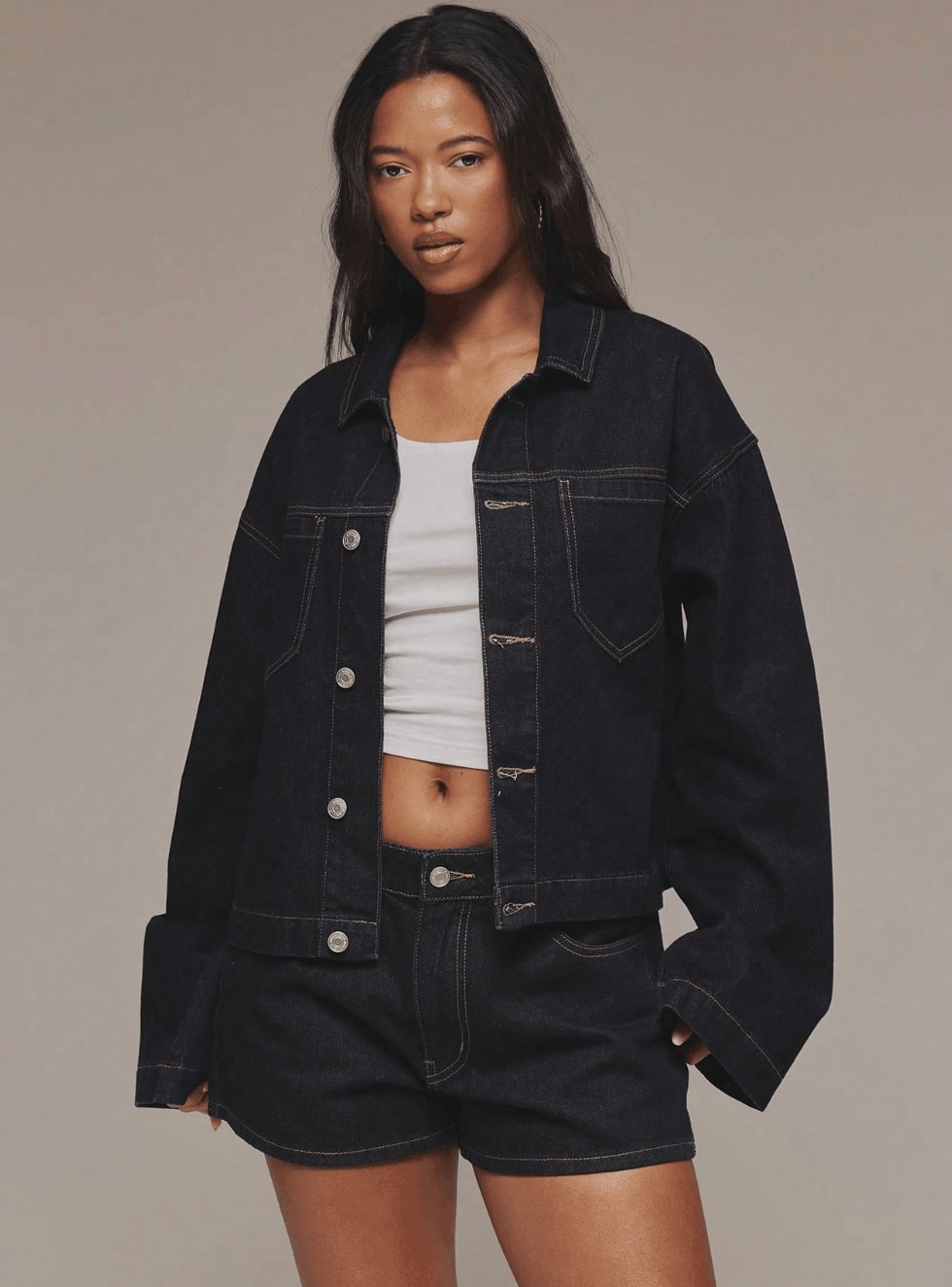 MUSERA Washed Denim Jacket