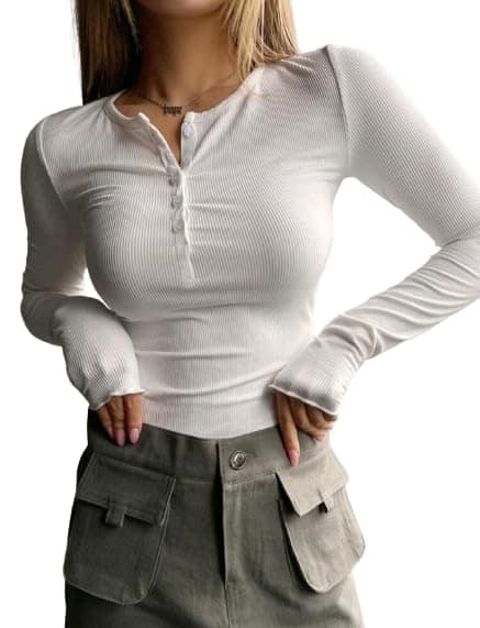 JC JUMMY COUTURE Top Sleeves Casual Solid Regular White Women 