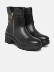  Allen Solly Women Mid-Top Block Heeled Regular Boots