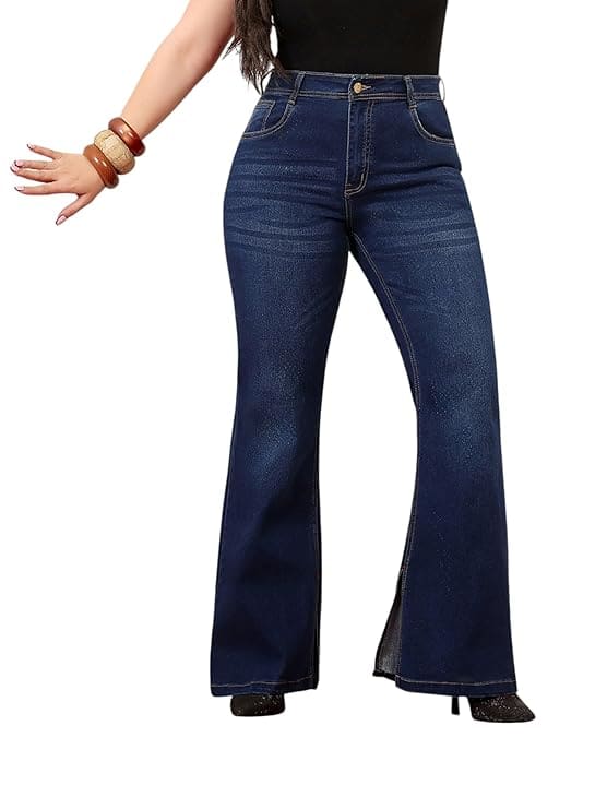 Miss Chase A+ Women's Bootcut Mid Rise Regular Length Denim